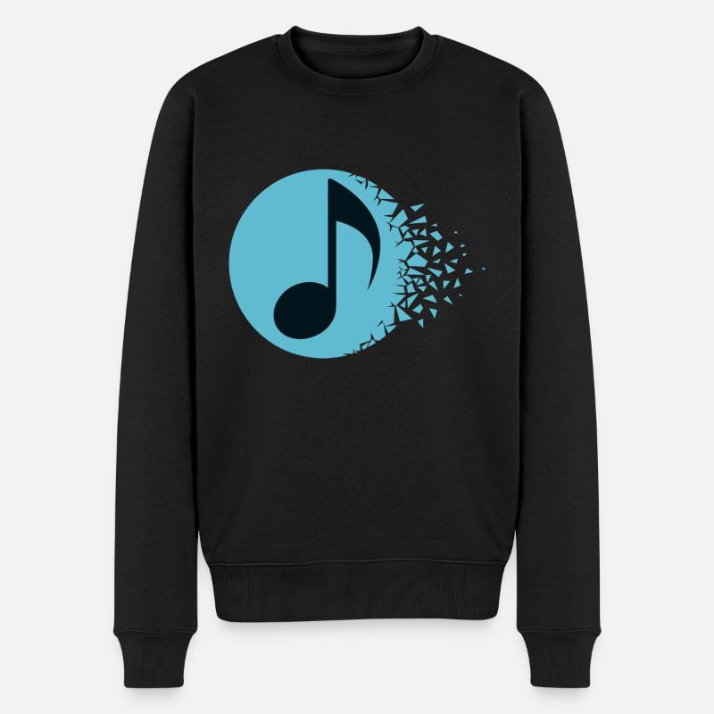 Abstrakter Klangausbruch - Männer Premium Bio Pullover - Schwarz
