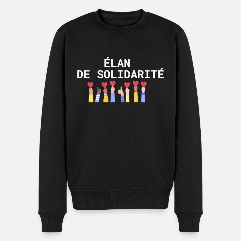 élan de solidarité - Pull Premium bio Homme - noir