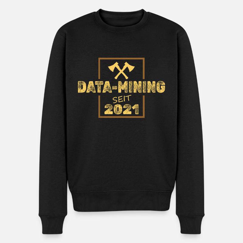 Data 2021 - Männer Premium Bio Pullover - Schwarz