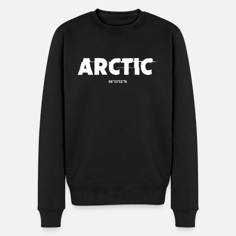 Arktis - Männer Premium Bio Pullover - Schwarz