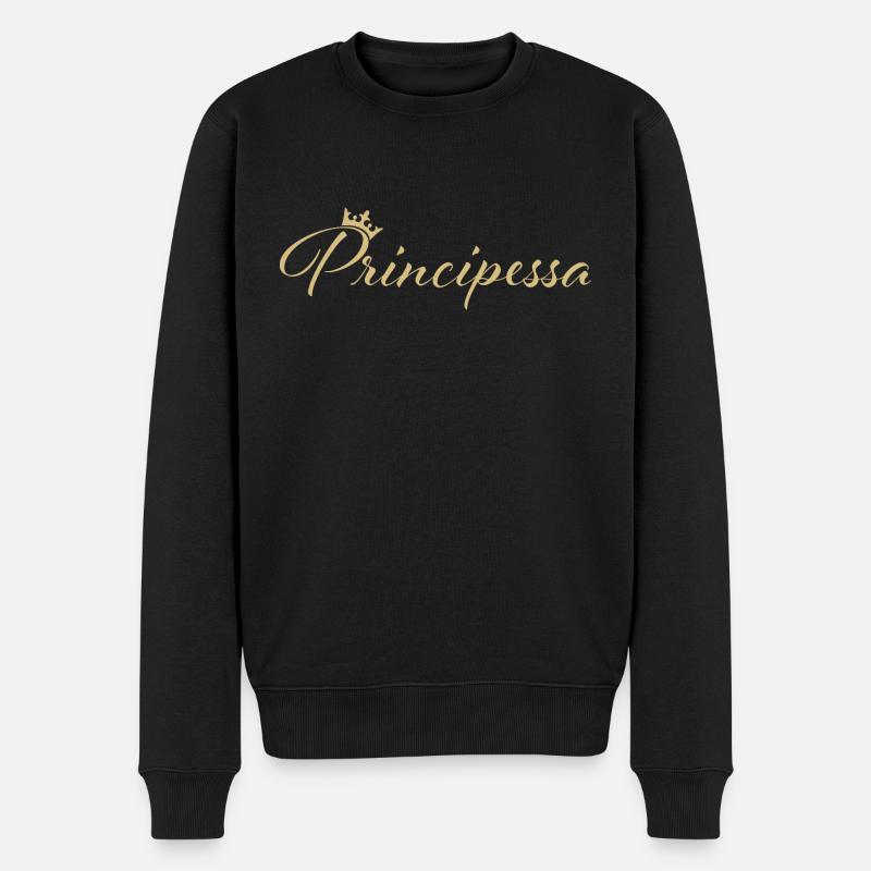 Principessa - Männer Premium Bio Pullover - Schwarz