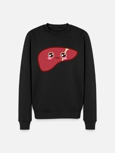 Leber Süß Kawaii - Männer Premium Bio Pullover - Schwarz