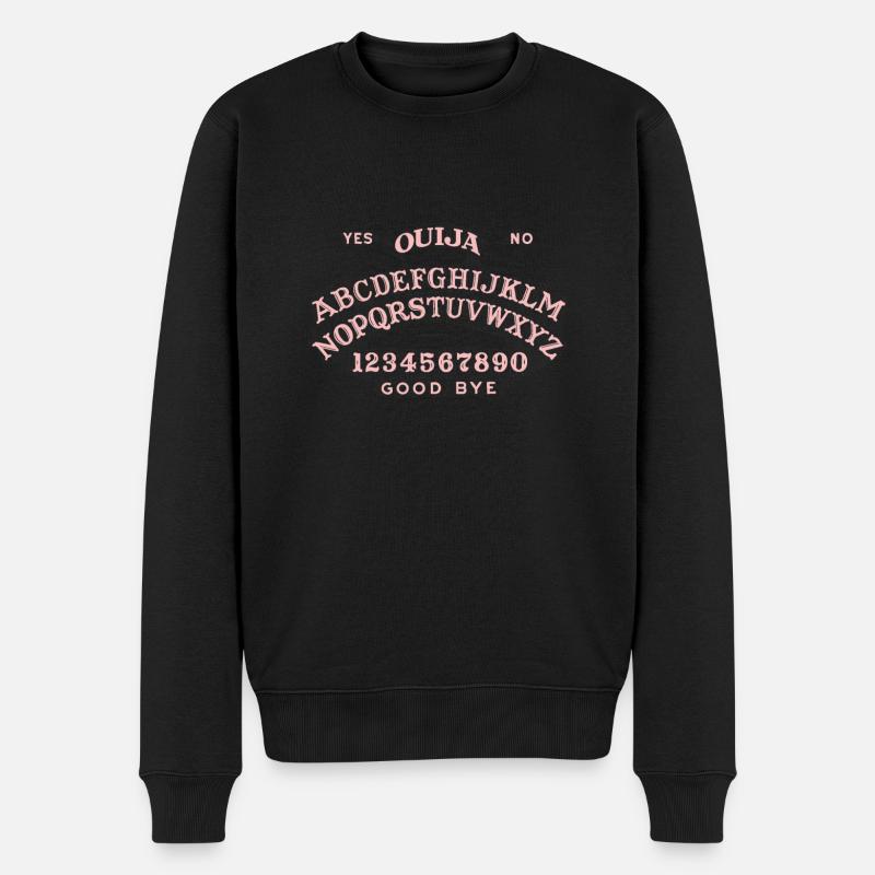 Rosa Ouija Board Kunstdruck - Männer Premium Bio Pullover - Schwarz