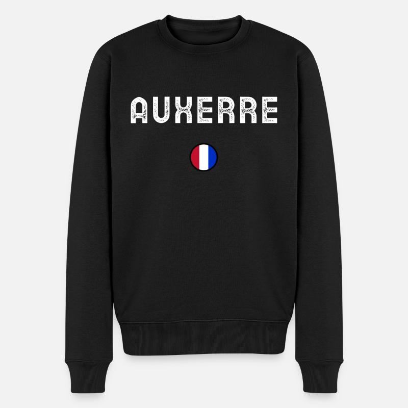 AUXERRE - Pull Premium bio Homme - noir