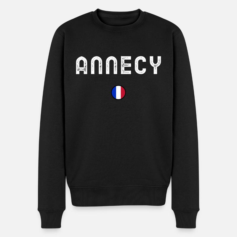 ANNECY - Pull Premium bio Homme - noir