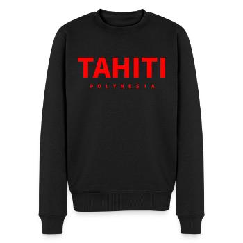 Tahiti Polynésie - Pull Premium bio Homme - noir - Devant - Nico (187cm)