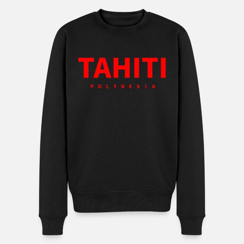 Tahiti Polynesien - Männer Premium Bio Pullover - Schwarz