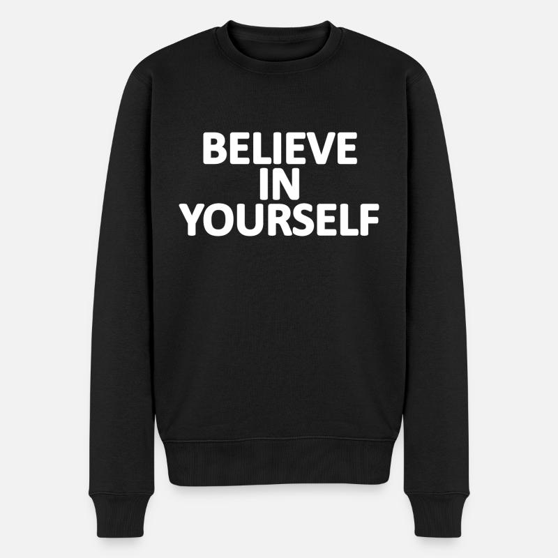 AB Glaube an dich - Männer Premium Bio Pullover - Schwarz