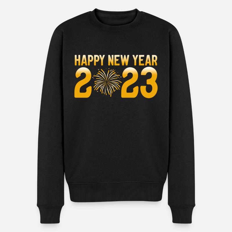 3 Bonne année 2023 - Pull Premium bio Homme - noir