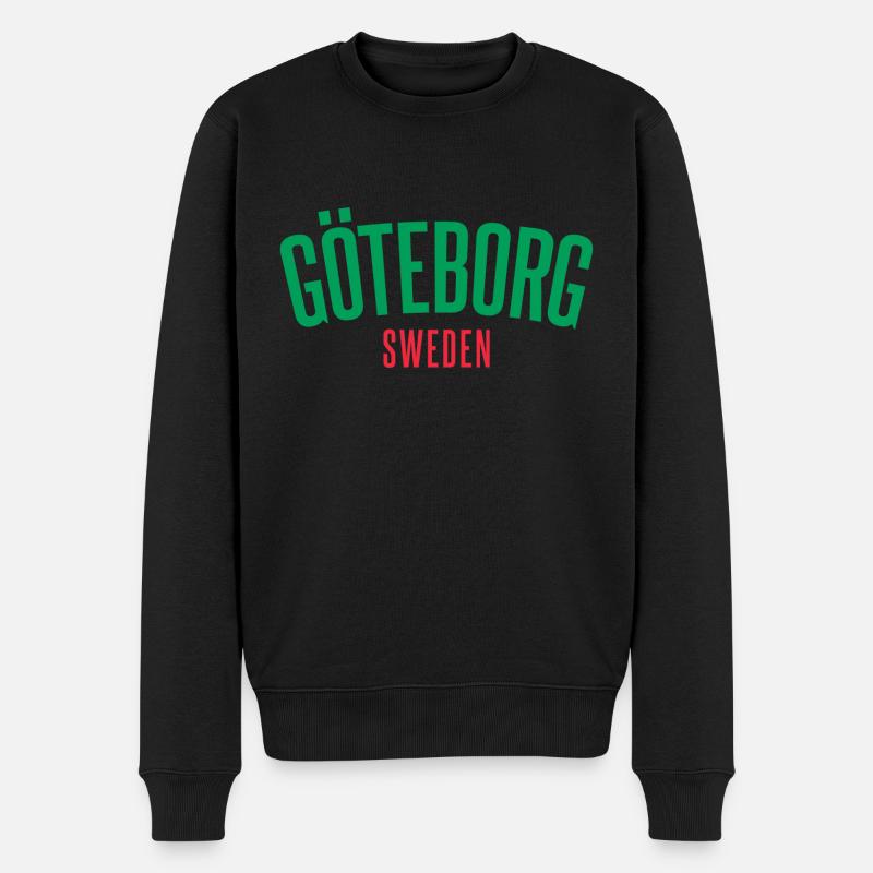 Göteborg - Männer Premium Bio Pullover - Schwarz