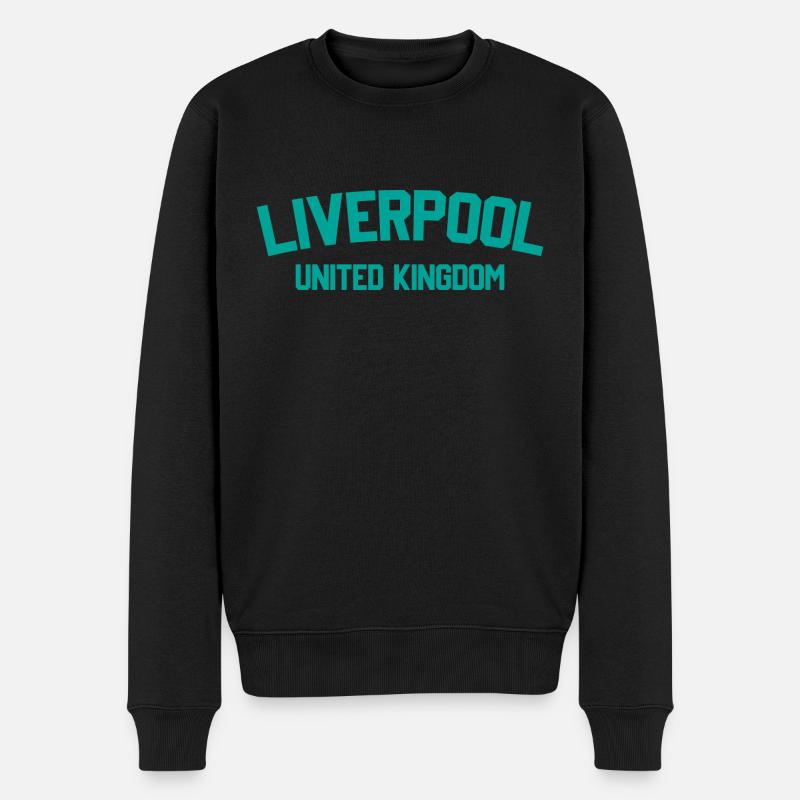 Liverpool Vereinigtes Königreich - Männer Premium Bio Pullover - Schwarz
