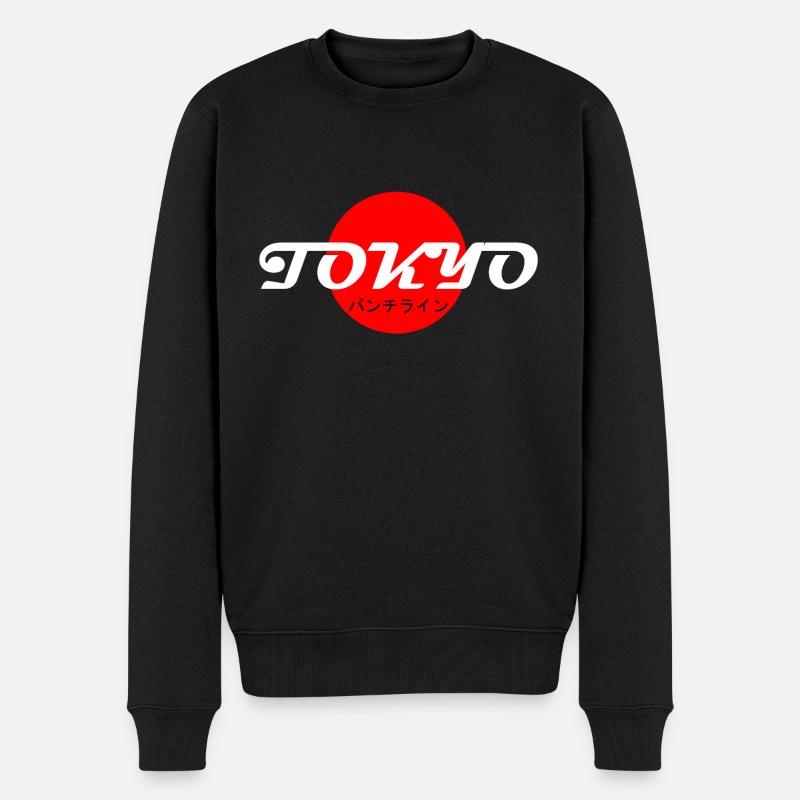 Tokyo RedWhite - Pull Premium bio Homme - noir