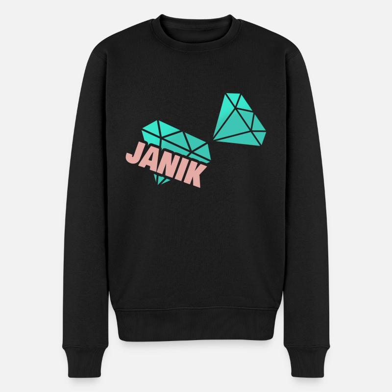 Frère Janik - Pull Premium bio Homme - noir