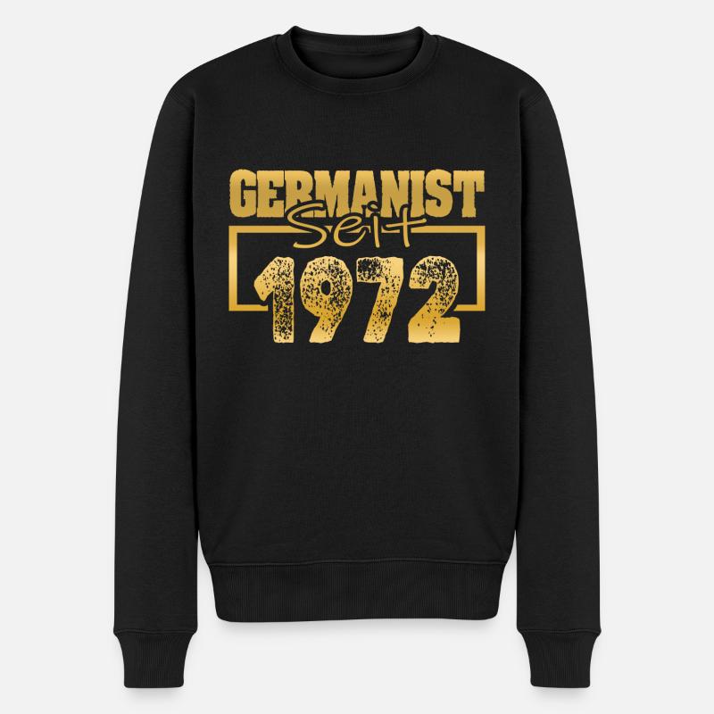 1972 - Männer Premium Bio Pullover - Schwarz