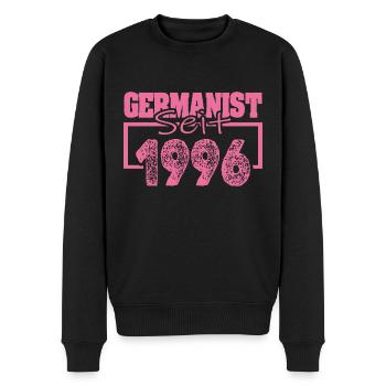 Studi 1996 - Männer Premium Bio Pullover - Schwarz - Vorne - Nico (187cm)
