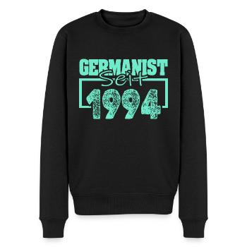 Studi 1994 - Männer Premium Bio Pullover - Schwarz - Vorne - Nico (187cm)