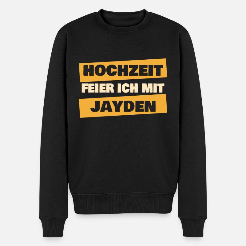 JGA Jayden - Männer Premium Bio Pullover - Schwarz