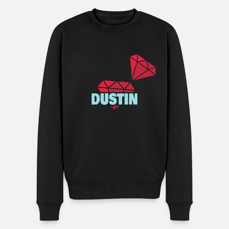 Dustin - Männer Premium Bio Pullover - Schwarz