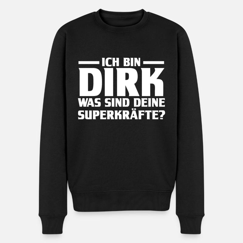 Prénom Dirk - Pull Premium bio Homme - noir