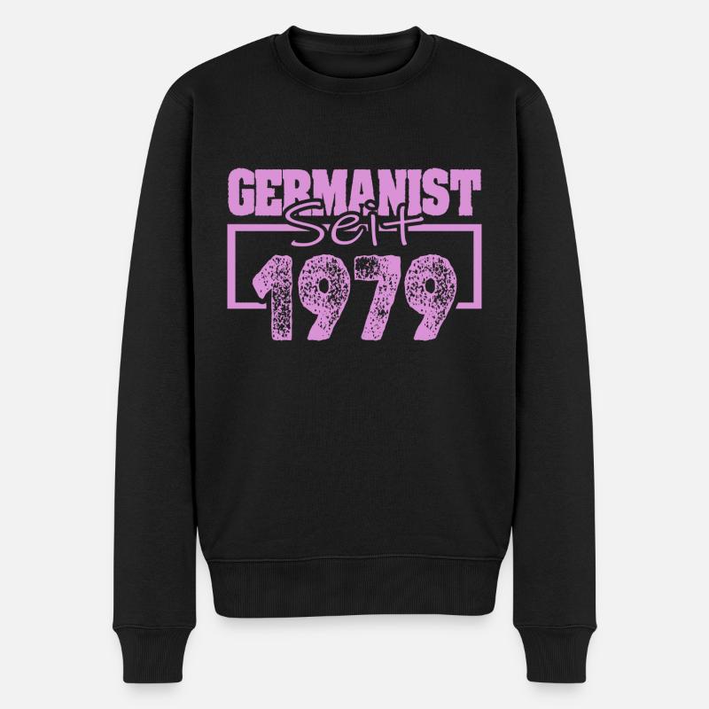 Germanist 1979 - Männer Premium Bio Pullover - Schwarz