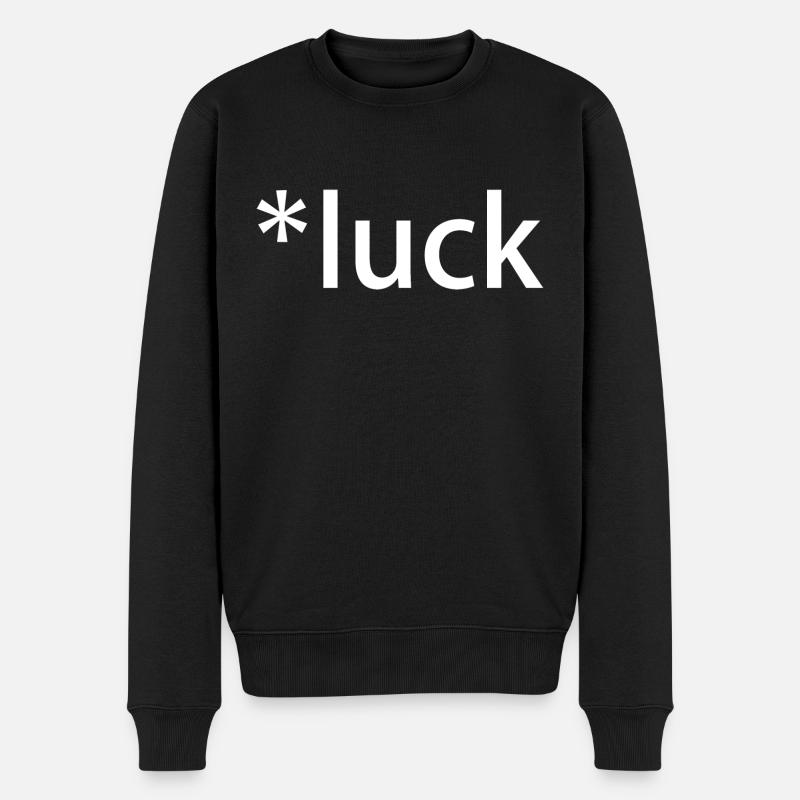 Luck St. Patricks Day - Männer Premium Bio Pullover - Schwarz