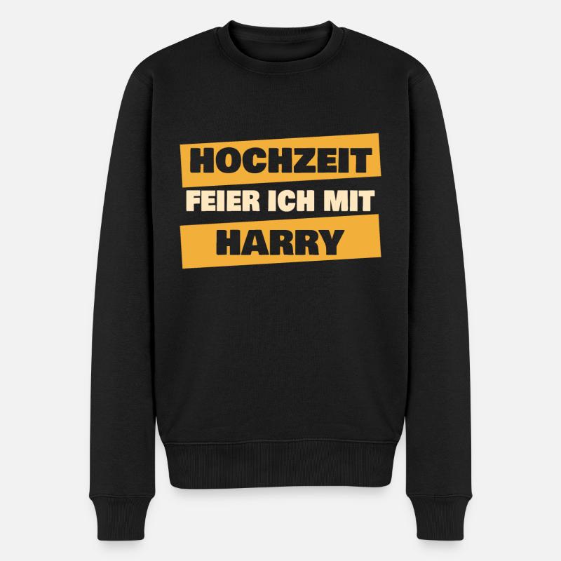 Harry als JGA - Männer Premium Bio Pullover - Schwarz