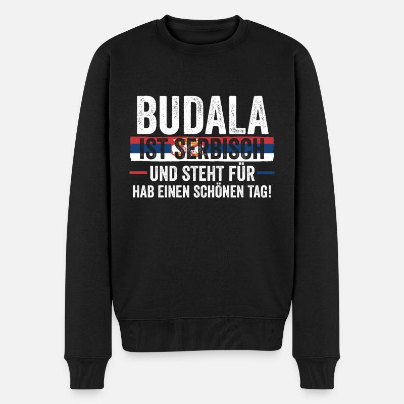 Serbe Serbe Serbie - Pull Premium bio Homme - noir