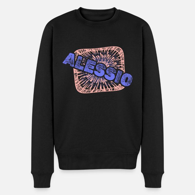 Alessio - Männer Premium Bio Pullover - Schwarz