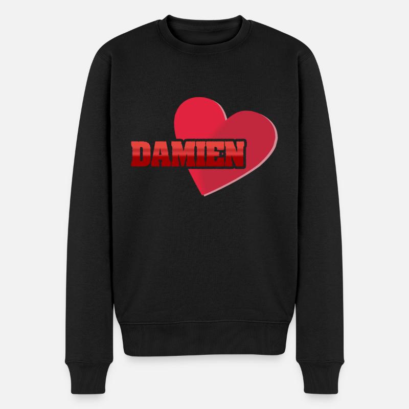 Damien comme prénom - Pull Premium bio Homme - noir