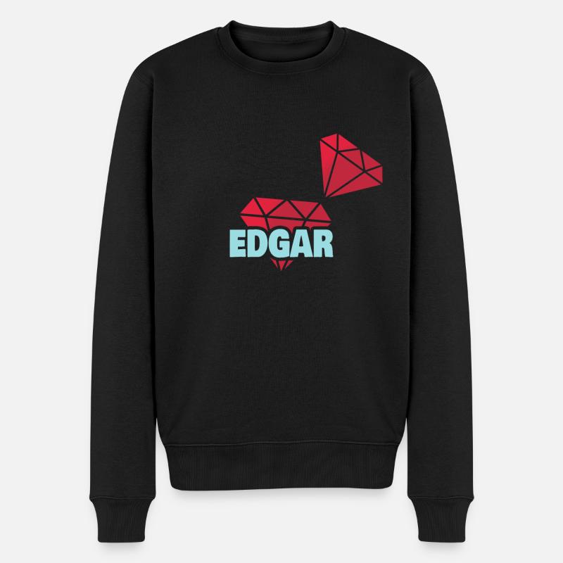 Geschenk für Edgar - Männer Premium Bio Pullover - Schwarz