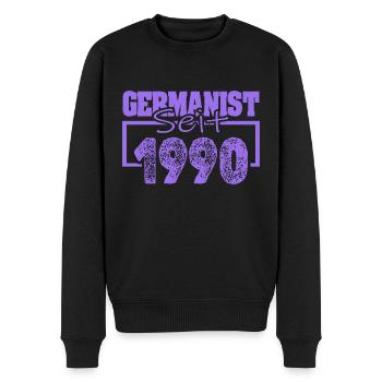 Studi 1990 - Männer Premium Bio Pullover - Schwarz - Vorne - Nico (187cm)