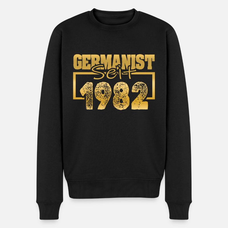 1982 - Männer Premium Bio Pullover - Schwarz