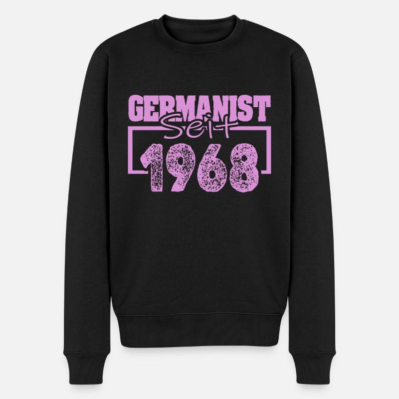 1968 - Männer Premium Bio Pullover - Schwarz