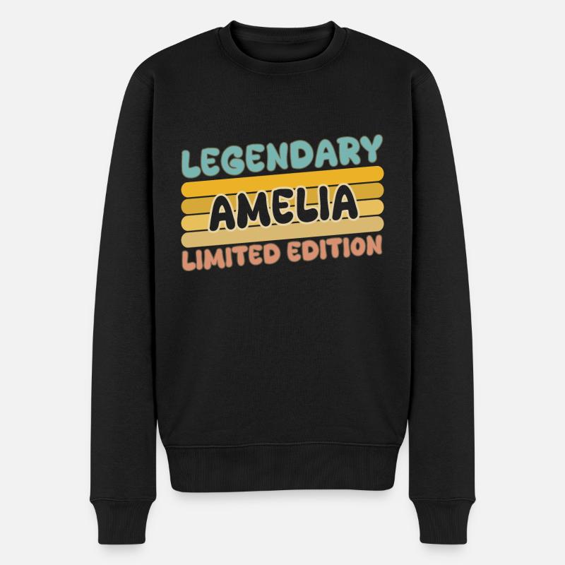 Nom : Amelia - Pull Premium bio Homme - noir