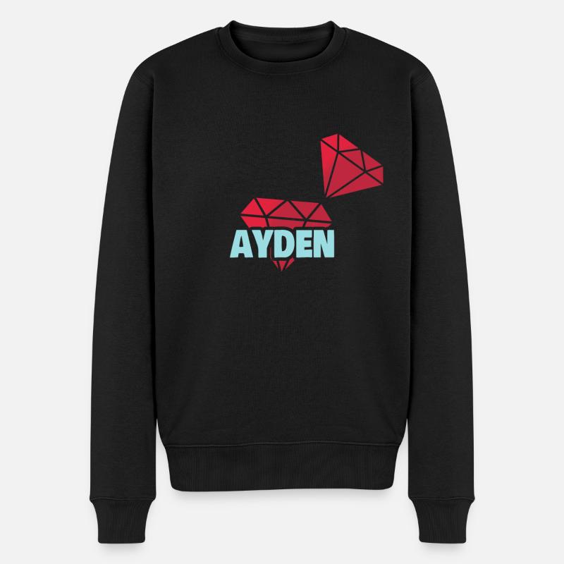 Le précieux Ayden - Pull Premium bio Homme - noir