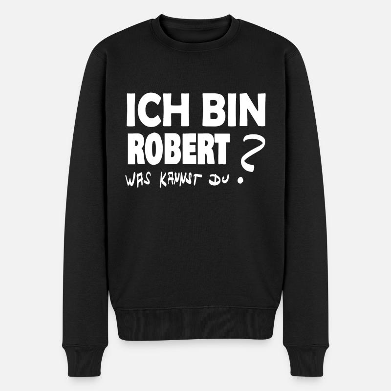 Robert comme prénom - Pull Premium bio Homme - noir