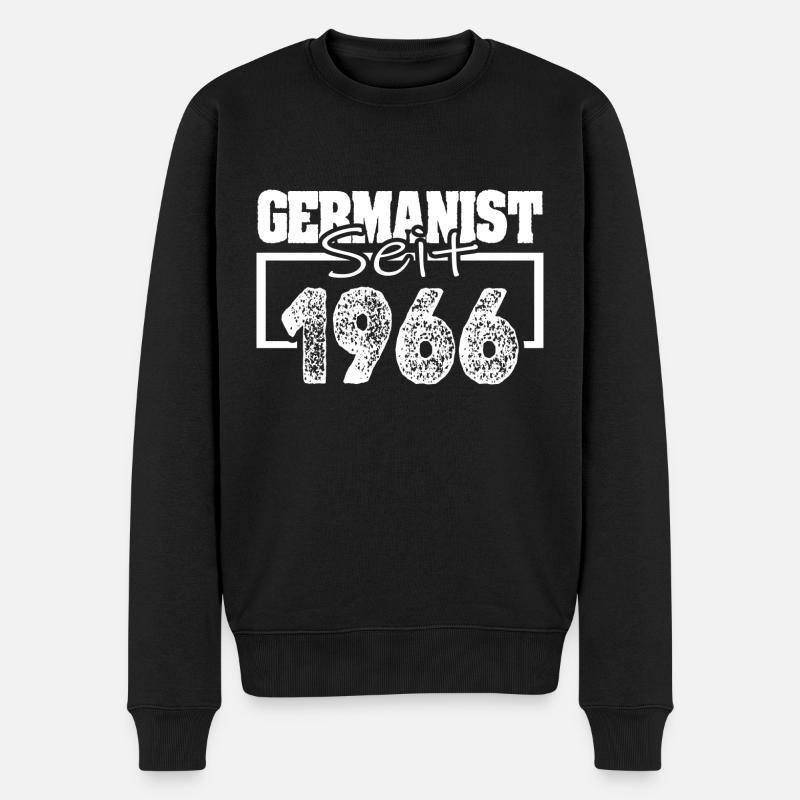 1966 - Männer Premium Bio Pullover - Schwarz