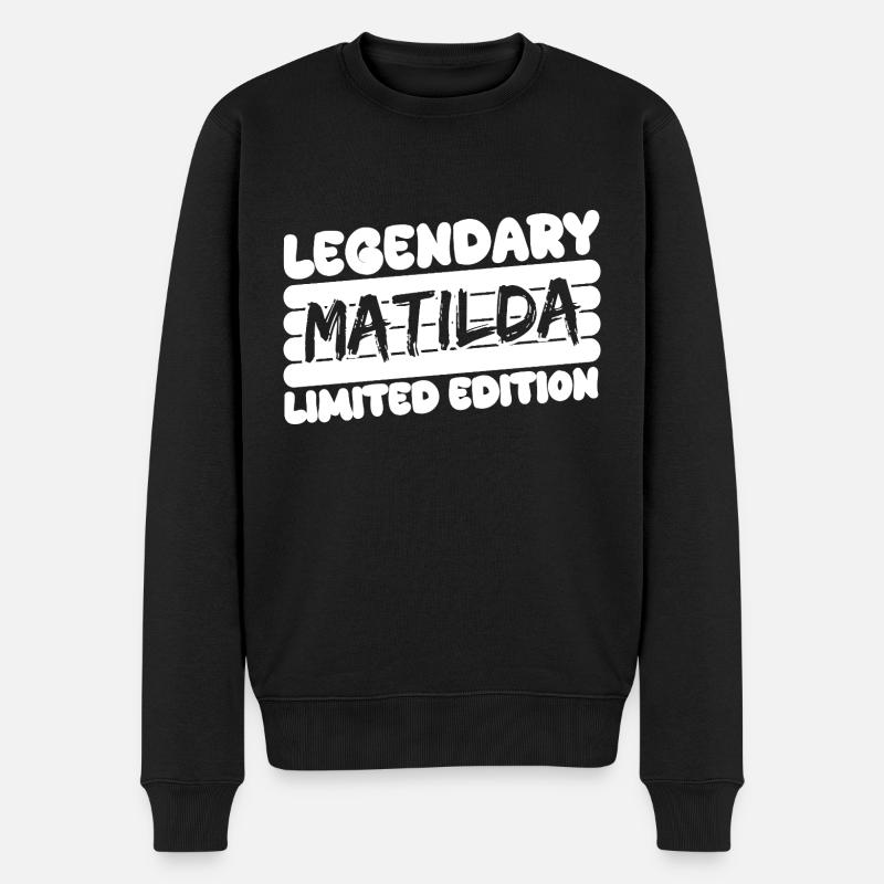 Name Matilda - Männer Premium Bio Pullover - Schwarz