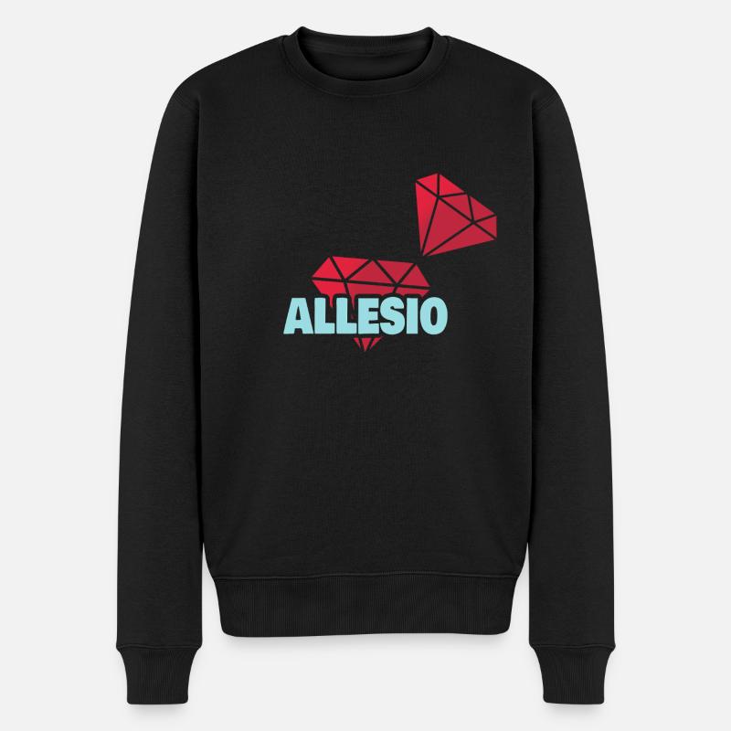 Kostbar Allesio - Männer Premium Bio Pullover - Schwarz