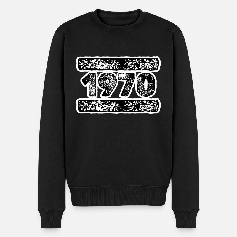 Année 1970 - Pull Premium bio Homme - noir