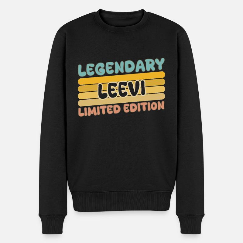 Leevi comme nom - Pull Premium bio Homme - noir