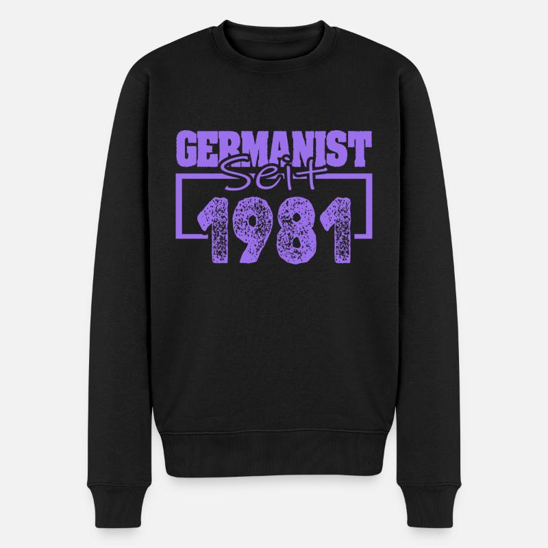 Germaniste 1981 - Pull Premium bio Homme - noir