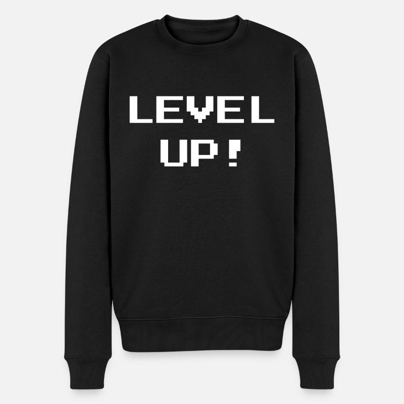 Level up - Pull Premium bio Homme - noir