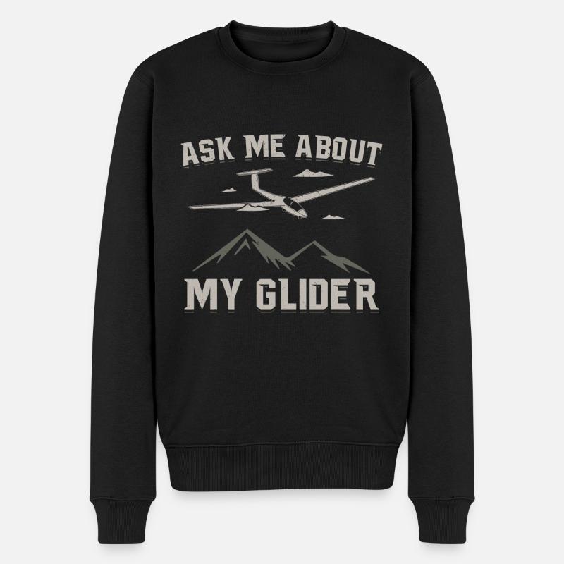 Demandez-moi mon planeur Idée cadeau - Pull Premium bio Homme - noir