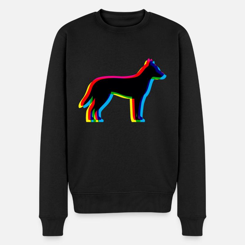 CMYK Dingo - Männer Premium Bio Pullover - Schwarz