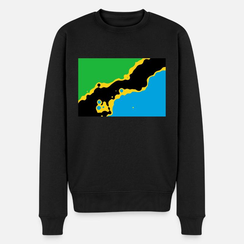Tansania - Männer Premium Bio Pullover - Schwarz