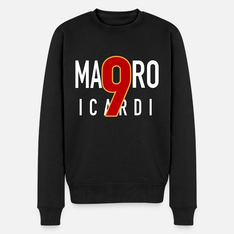 Stürmer 9 - Männer Premium Bio Pullover - Schwarz