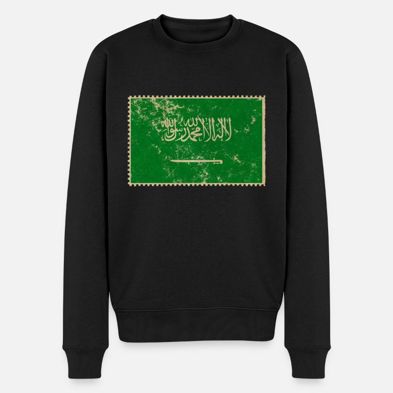 Saudi Arabien - Männer Premium Bio Pullover - Schwarz