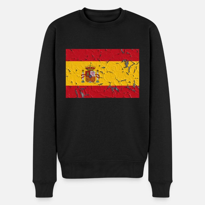 Spanien - Männer Premium Bio Pullover - Schwarz