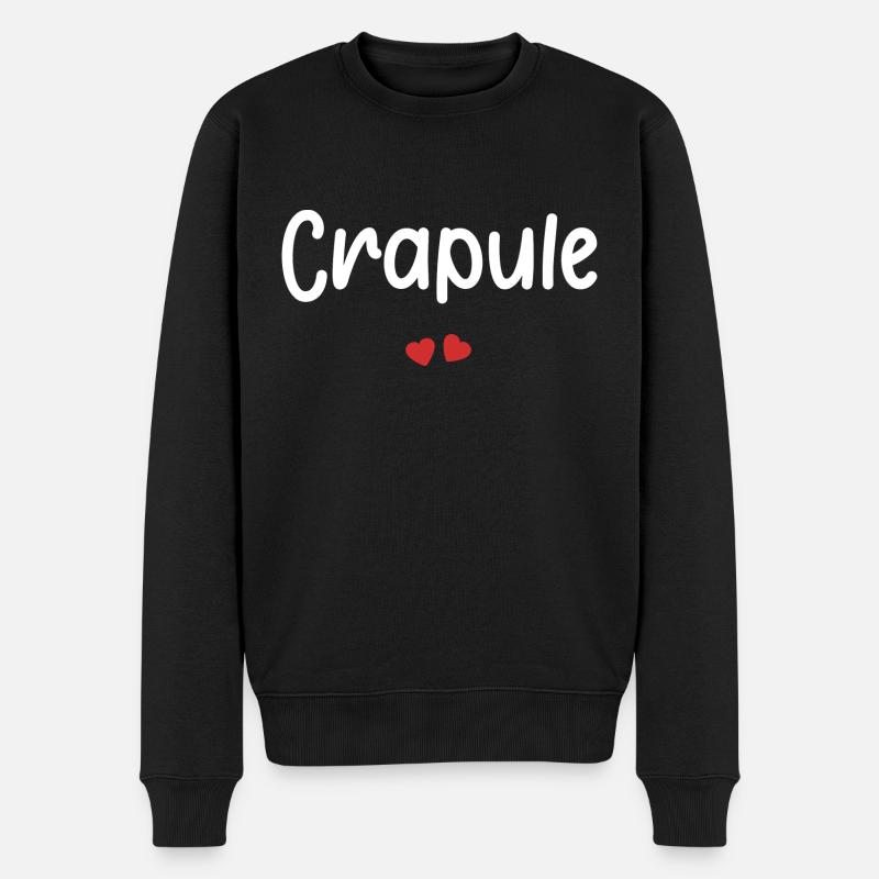 Crapule - Pull Premium bio Homme - noir